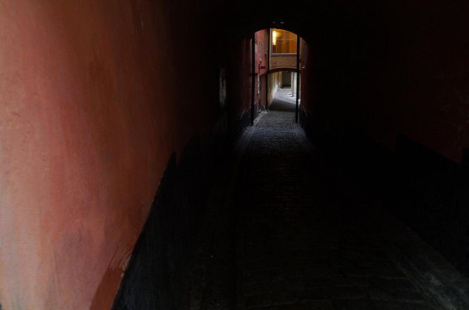 Bloody Stockholm 2h - ghosts, horror and Dark Folklore Tour - S:t Jacobs Kyrka: church doors, baptism lore, and exorcism beliefs