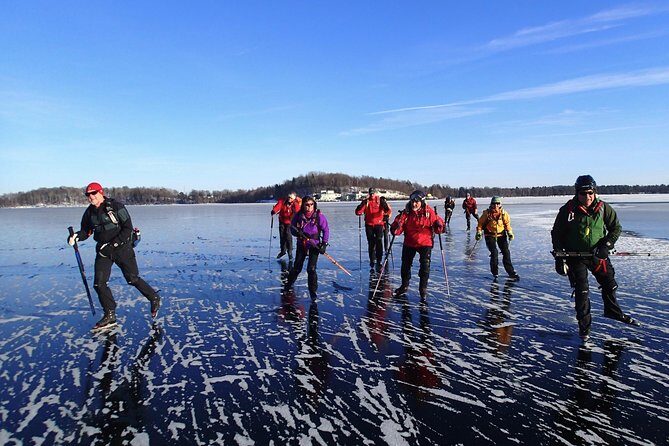 Introduction to Ice Skating on Natural Ice in Stockholm - Skating session one: pond, river, or lake scenery included