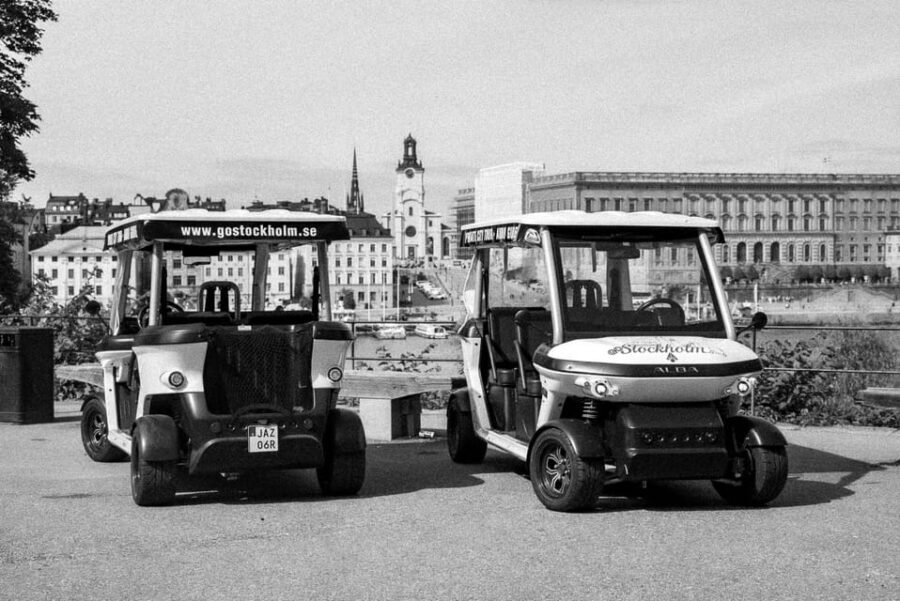 Stockholm Private Golf Cart Tours - Photo stops: Monteliusvägen and Per Anders Fogelström’s Terrass