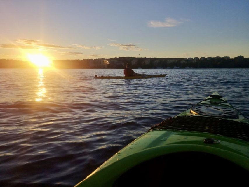 Stockholm: Sunset Kayak Tour in the City + Swedish Fika - Rålis Kayak and the Kungsholmen shipping-container meeting point